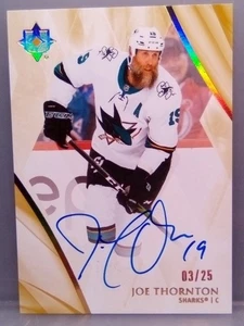 2023-24 Ultimate Collection Gold Joe Thornton Gold autógrafo 03/25 SJ Sharks - Imagen 1 de 9