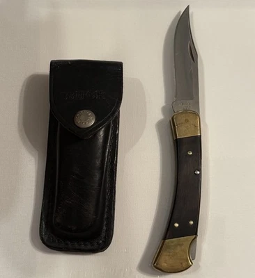 Cuchillo Buck 110 X - Vintage (1990). Estado usado. Hecho en USA. Con estuche Foto 1 de 4