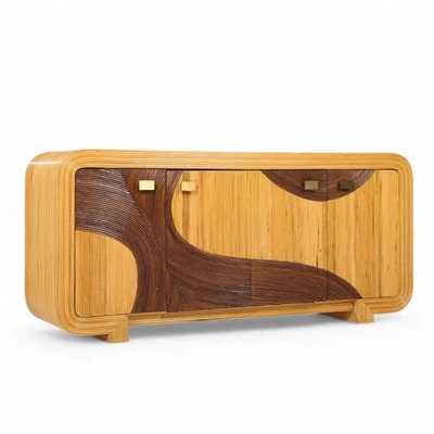 Credenza de ratán Betty Cobonpue Mid Century Foto 1 de 4