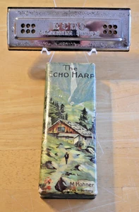 Vintage M. HONER "The Echo Harp" Glockenreine Stimmung Germany Mundharmonika C G mit Box - Bild 1 von 11