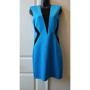 Arden B Women's Blue Padded Shoulder Dress Size M - Picture 1 of 9
