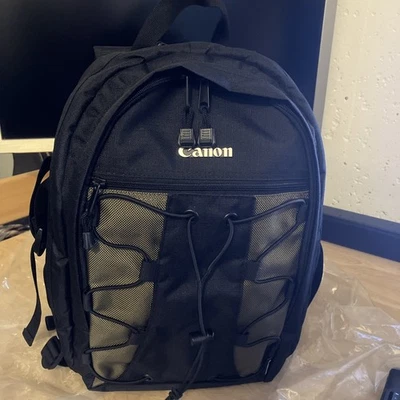 Canon Deluxe Camera Photo Backpack Black Olive Green Nylon Bag 200EG CLEAN - Image 1 of 4