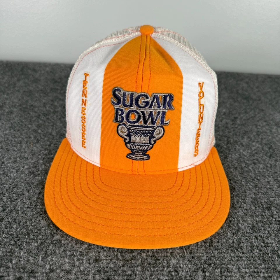Vintage Tennessee Vols SnapBack Hat 1990 Sugar Bowl Football Lucky Stripes - Image 1 of 4