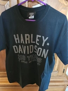 HARLEY DAVIDSON HERREN LARGE T-SHIRT. SCHWARZ HD MUSEUM MILWAUKEE WI. GEBRAUCHT BAUMWOLLE SCHÖN - Bild 1 von 7
