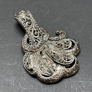 Colgante abanico filigrana hecho a mano SARDA Bali de plata de ley 925 pieza llamativa - Imagen 1 de 10