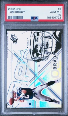 2002 Tom Brady SPx #6 PSA 10 - Image 1 of 2