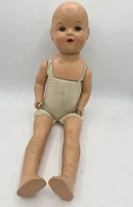 Antike Puppe 22 Zoll realistische schöne Augen Zähne Zusammensetzung Puppe - Bild 1 von 7