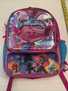 DreamWorks Trolls World Tour Poppy Girls Backpack Pink Embossed - Picture 1 of 8