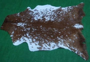 Luxus Ziege Tierhaut Teppich Haar Auf Fläche Größe 96.5cmx66cm Tiere Leder Haut - Picture 1 of 3
