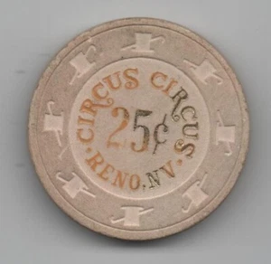 Nevada, Reno: Circus Circus 25 Cent 1980's Orange - Picture 1 of 2