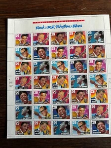 Scott #2724-30 Rock & Roll/Rhythm & Blues Sheet of 35 29¢ Stamps (1993) - Picture 1 of 2