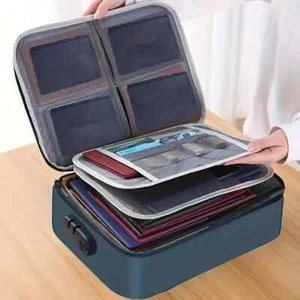 1pc Ultimate Waterproof & Fireproof File Storage Bag - 3-Layer Protection - Picture 1 of 6