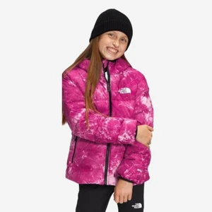 NWT The North Face Girls Reversible Pink Black Hooded Jacket XL - Picture 1 of 3