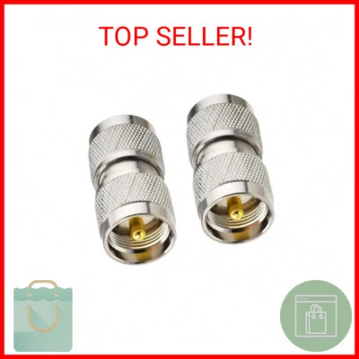 DHT Electronics RF coaxial Coax Adapter UHF Male to Male PL-259 Connector Pack o - Image 1 of 2