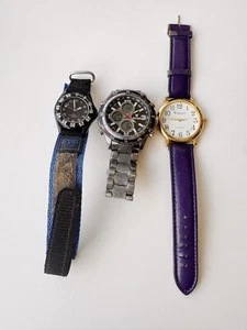 3 vintage men's quartz watches, all running, including Zoo York, Vimora, etc., - Picture 1 of 5