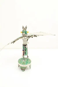 Sterling Siver and Turquoise Kachina Sculpture Eagle dancer - Picture 1 of 10