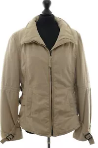Marc Cain Damen Jacke N3 38 beige uni kurz gefüttert Canvas Baumwolle Leinen - Bild 1 von 5