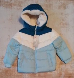 New Swiss Tech Blue Puffer Jacket Toddler Youth Boys Unisex Various Sizes - Picture 1 of 7