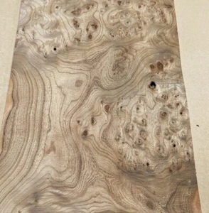 Elm Burl Carpathian wood veneer 11" x 18" raw no backer AA grade 1/42" thickness - Picture 1 of 4