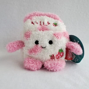 Peluche Bumbumz Breakfastbumz DOMINGO LECHE DE FRESA 4,5" Bum Bumz Moobumz Moo - Imagen 1 de 8
