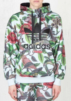 Adidas Pequeña Florera Chaqueta de Pista Sudadera con Capucha Rita Ora Floral Suéter Batalla de Pájaros Foto 1 de 4