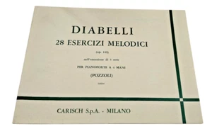 28 Esercizi Melodici per Pianoforte a 4 Mani Diabelli Pozzoli Metodo Pianoforte - Foto 1 di 8