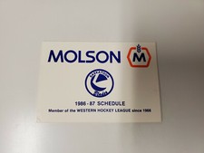 RS20 Saskatoon Blades 1986/87 Minor Hockey Pocket Schedule - Molson
