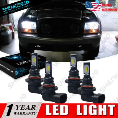 For GMC Sonoma 1994-2004 4X Combo 6000K Hi&Low Beam Front LED Headlight Bulb Set - Image 1 of 4