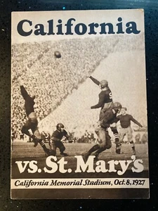 1927 CAL VS ST. MARY’S FOOTBALL PROGRAM - Picture 1 of 12