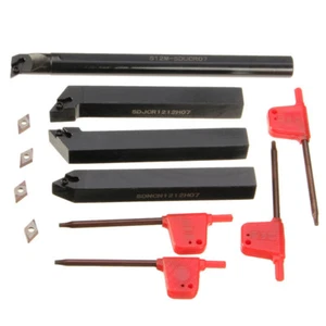4 Stück SDNCN SDJCR SDJCL 1212H07+S12M-SDUCR07 Drehmaschinenhalter mit 4 Stück DCMT07 Wendeplatte - Bild 1 von 5