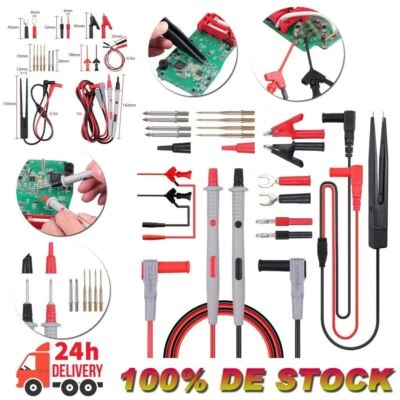 MARKENLOS Messleitungen Kabel Multimeter Zubehör Prüfkabel-Satz Bananenstecker Prüfspitzen