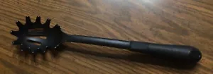 Hamilton Beach Pasta Spaghetti Fork Black Nylon 13.5” Long EUC - Picture 1 of 7