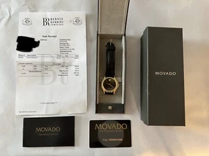 MOVADO MUSEUM Watch Prsented by Donald Trump 10 Years Service Gold Tone W/box - Picture 1 of 24