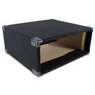 4U 19" Inch Black Carpet Covered MDF Rack Equipment Sleeve Case Protect Your Amp