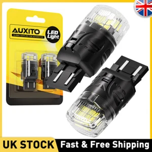 2x T20 580 Led DRL Xenon White Side Light Smd Canbus Headlight W21/5w 7443 Bulbs - Picture 1 of 15