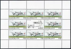 DENMARK. 2006. 44 Kr. Aviation. Ellehammer, sheetlet, MNH (SM28) - Picture 1 of 1