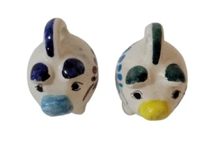 Tonala Mexican Pottery Pigs Miniatures Set Of 2 - Picture 1 of 9