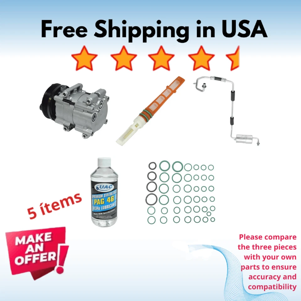 Compresor y secadores aire acondicionado apto para Ford Taurus 1991-1993 Foto 1 de 4