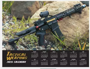 SALE 2025 TACTICAL WEAPONS WALL CALENDAR W POSTER guns rifle gear shooting ammo - Picture 1 of 7