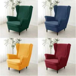 Chair Cover Wingback Chair Cover Elastic Armchair Cover with Seat Cushion Covers - Picture 1 of 58
