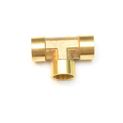 3/8 BSP Female Tee British Pipe Brass Fitting Fuel Air Water Oil Gas FasParts - Image 1 of 4
