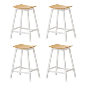Artiss 4x Bar Stools Kitchen Dining Chairs Counter Stool Wooden Oak - Picture 1 of 8