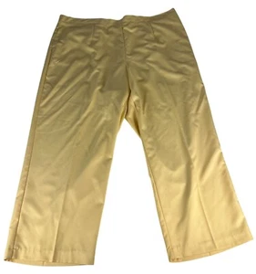 NWT Alfred Dunner Pull On Trouser Dress Pants Women's Plus 24W Yellow High Waist - Picture 1 of 7