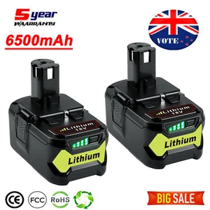 2X One Plus For RYOBI P108 18V Volt High Capacity Battery Lithium-Ion RB18L60 - Picture 1 of 10