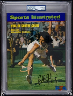 Billie Jean King Signed Vintage Sports Illustrated Cover (PSA) July 1793 Photo - Image 1 of 2
