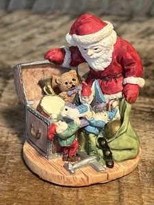 Vintage Weihnachten Weihnachtsmann Trimmen Weihnachtsbaum mit Elfen - Bild 1 von 10