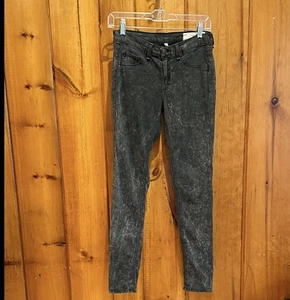 Rag And Bone Acid Wash Denim Leggings Womens  Black Stretch Jeans Size 27 - Picture 1 of 7