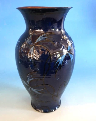 Jugendstil Keramik Vase Schlickermalerei Umkreis Kandern  38 cm  (F025-995) - Bild 1 von 4