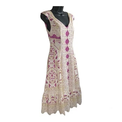 Vestido Anthropologie Moulinette Soeurs Midi de Encaje para Mujer 0 Ajuste y Acampanado Boho Chic Foto 1 de 4