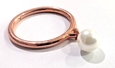 Anillo Pandora ROSA, Perla Contemporánea, #187525P, Chapado en Oro Rosa, Perla Cultivada Foto 1 de 4